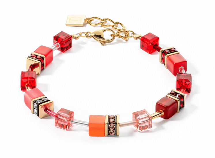 Coeur de Lion GeoCUBE® Iconic Mono Gold Bracelet Apricot Crush 2838/30-0300