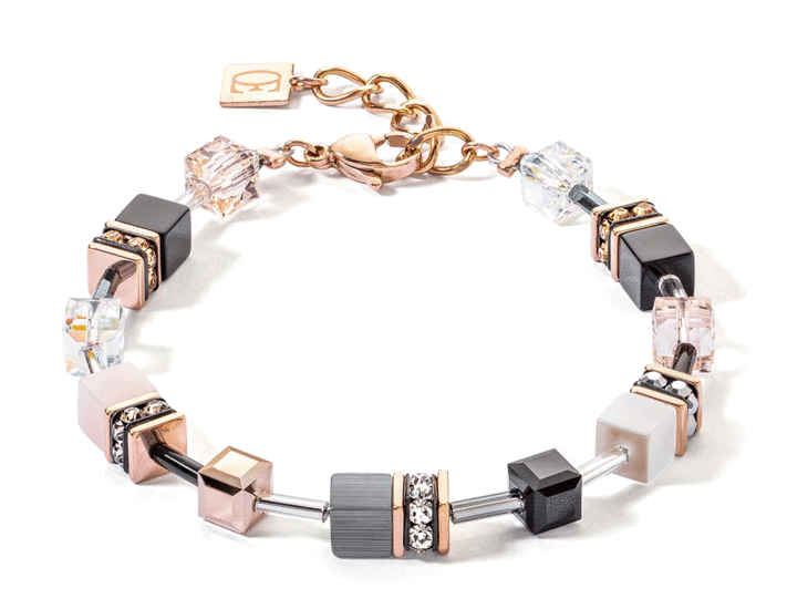 Coeur de Lion GeoCUBE® Iconic Bracelet Rose Gold Soft 2838/30-1922