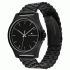 TOMMY HILFIGER BLACK IONIC-PLATED STAINLESS STEEL BRACELET WATCH 1710613