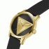 Guess Mens Black Gold Tone Analog Watch GW0781G4